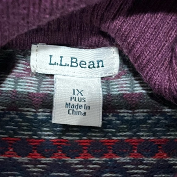 L.L. BEAN – Fair Isle Turtleneck Sweater – Size 1X (Plus) - Picture 2 of 9